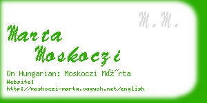 marta moskoczi business card